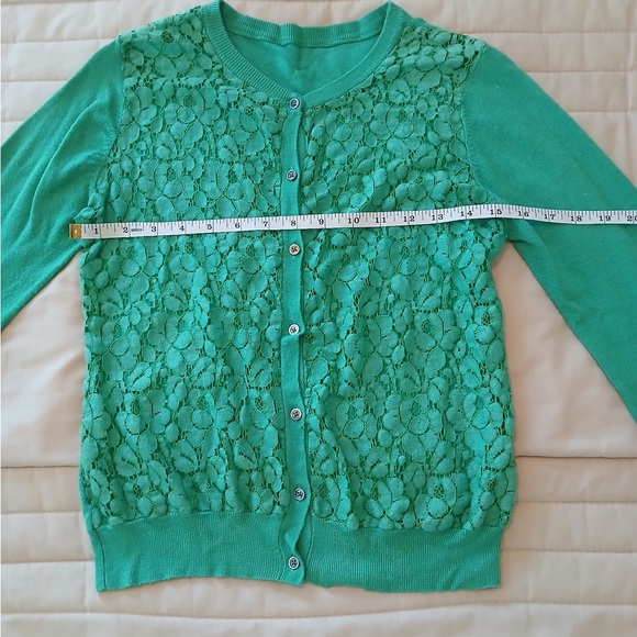 Green Lace Women's Sweater - Picture 4 of 8